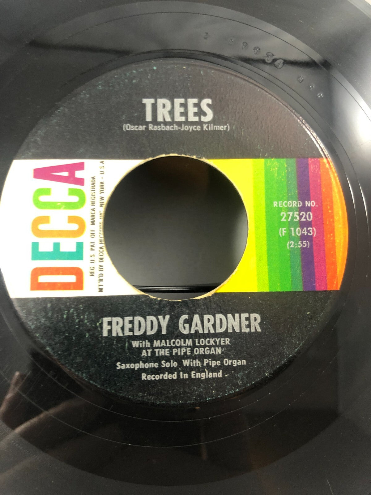 FREDDY GARDNER: Trees / The Kiss in Your Eyes Decca 7" VG
