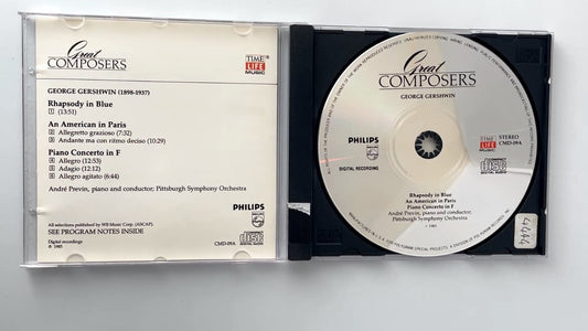 Gershwin - Great Composers CD 1985 Classical Philips TIME LIFE Music
