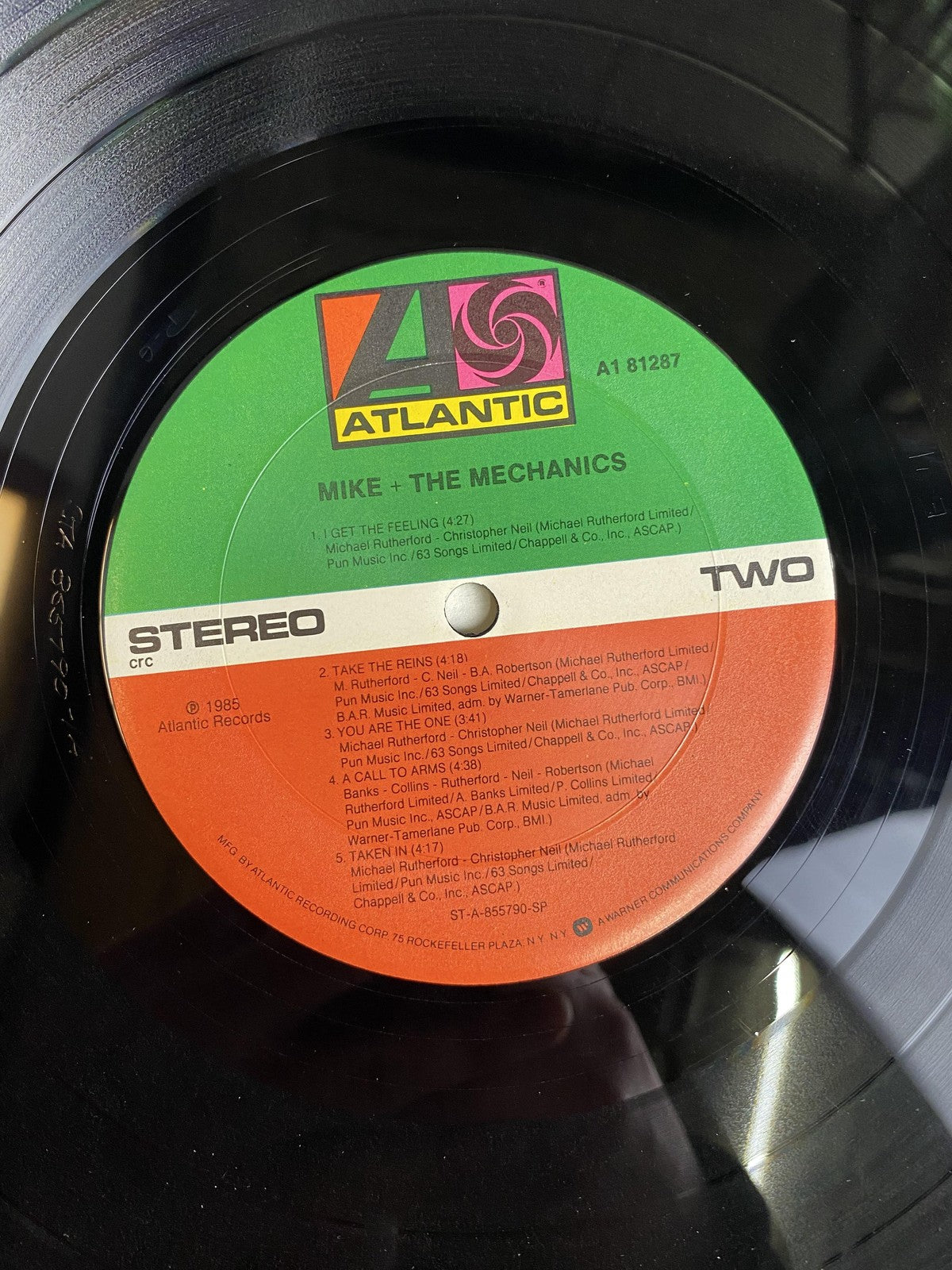 Vintage Mike + The Mechanics Self-Titled 12" Black Vinyl LP 1985 Anti Rock Pop