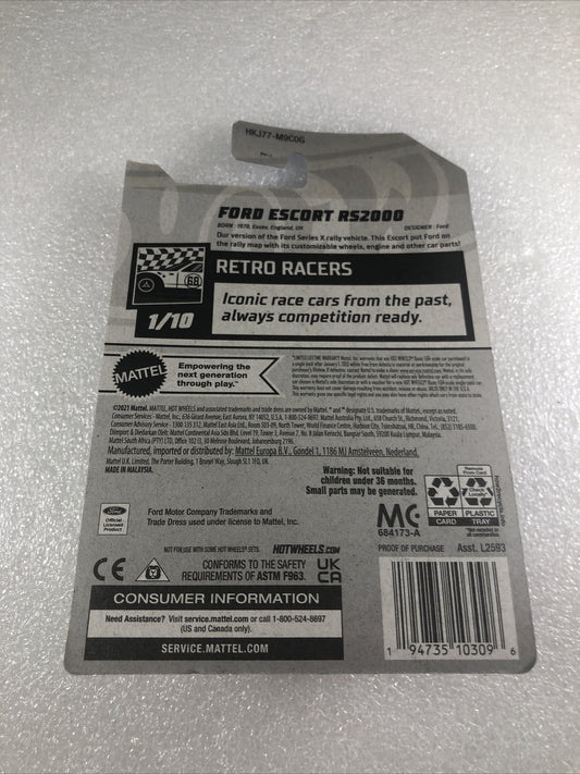 Hot Wheels Retro Racers Ford Escort RS200