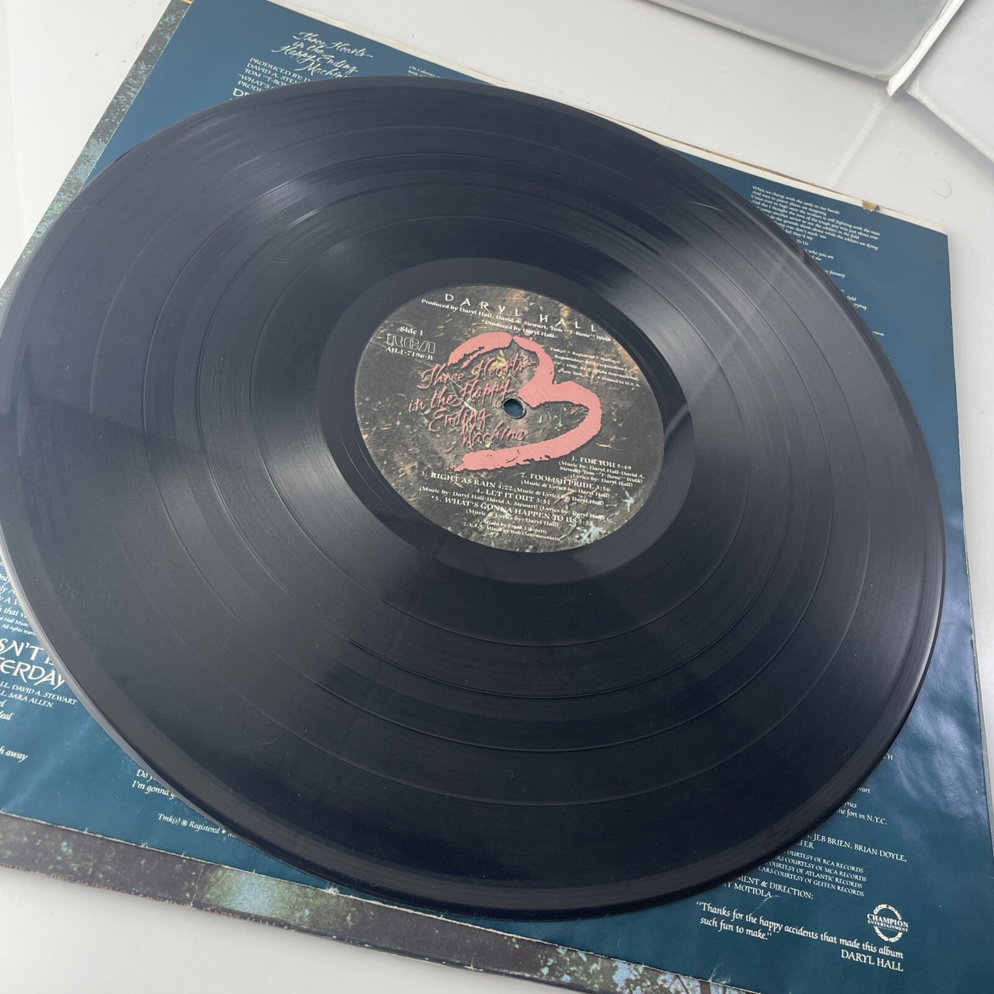 Vintage Daryl.Hall Three Hearts In The Happy Ending Machine Vinyl 1986