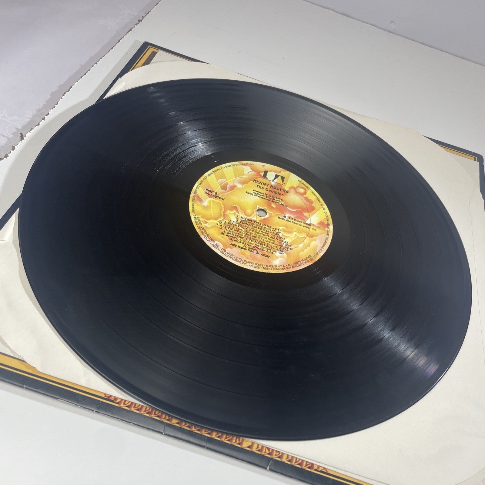 Kenny Rogers - The Gambler Vinyl Record 33RPM  With Poster