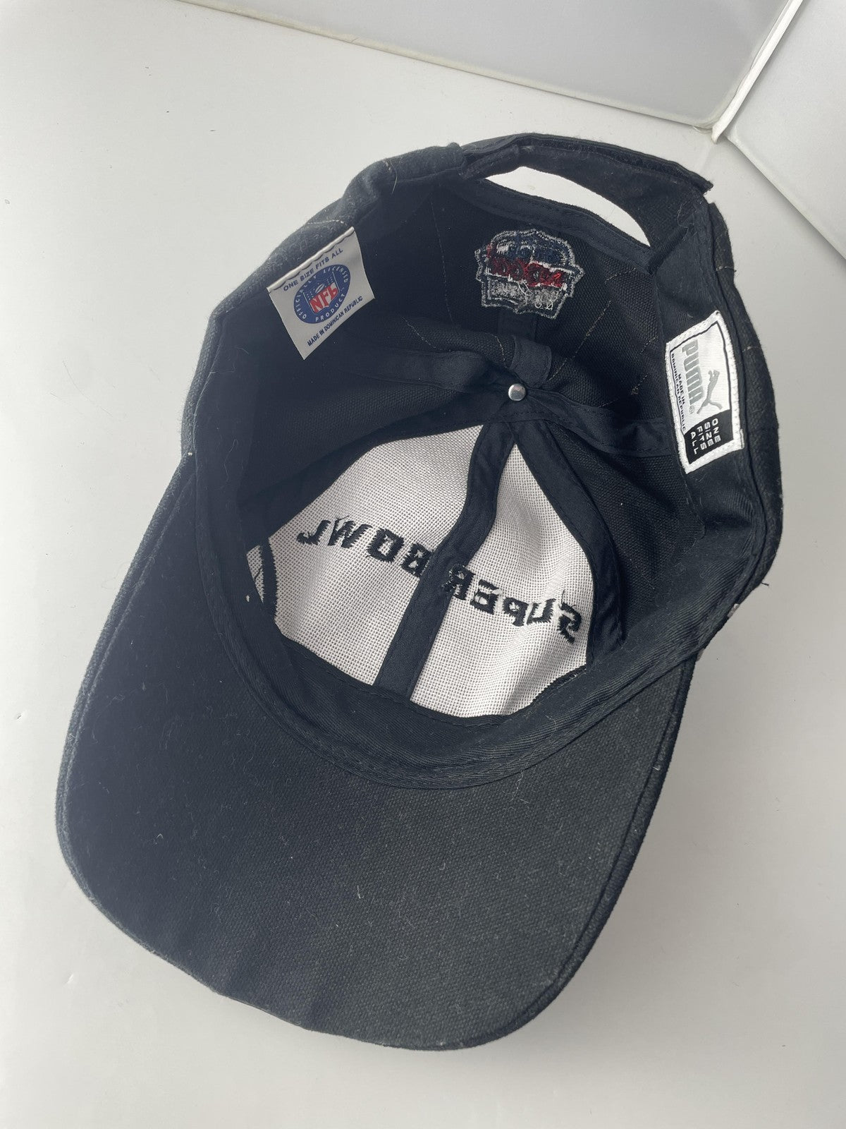 Vintage St. Louis Rams Hat Cap Strap Back Black NFL Football Super Bowl XXXIV