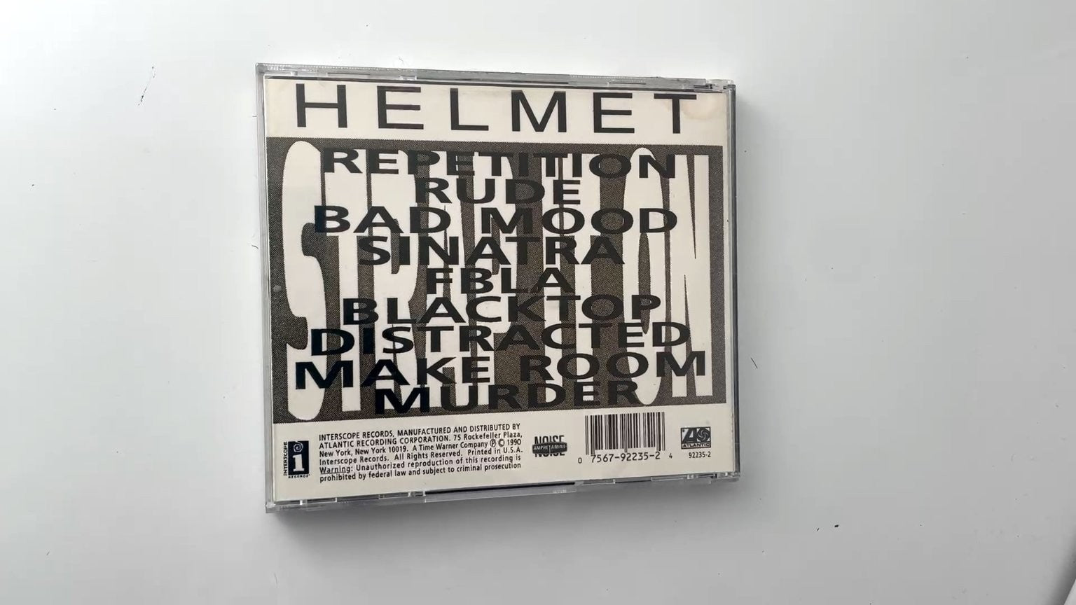Helmet - Strap It On CD 1990 Alternative Metal Noise Records