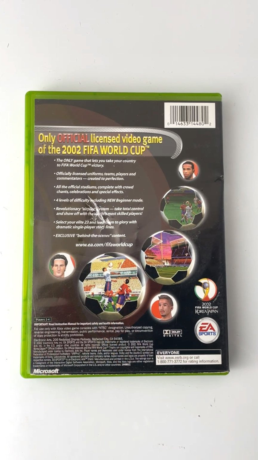 2002 FIFA World Cup Xbox Video Game EA Sports Soccer Multiplayer