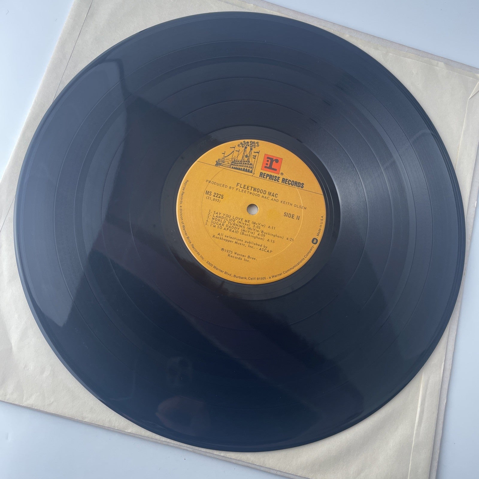 FLEETWOOD MAC SELF TITLED LP 1975  Reprise MS 2225 Textured Cover Lyric Sheet