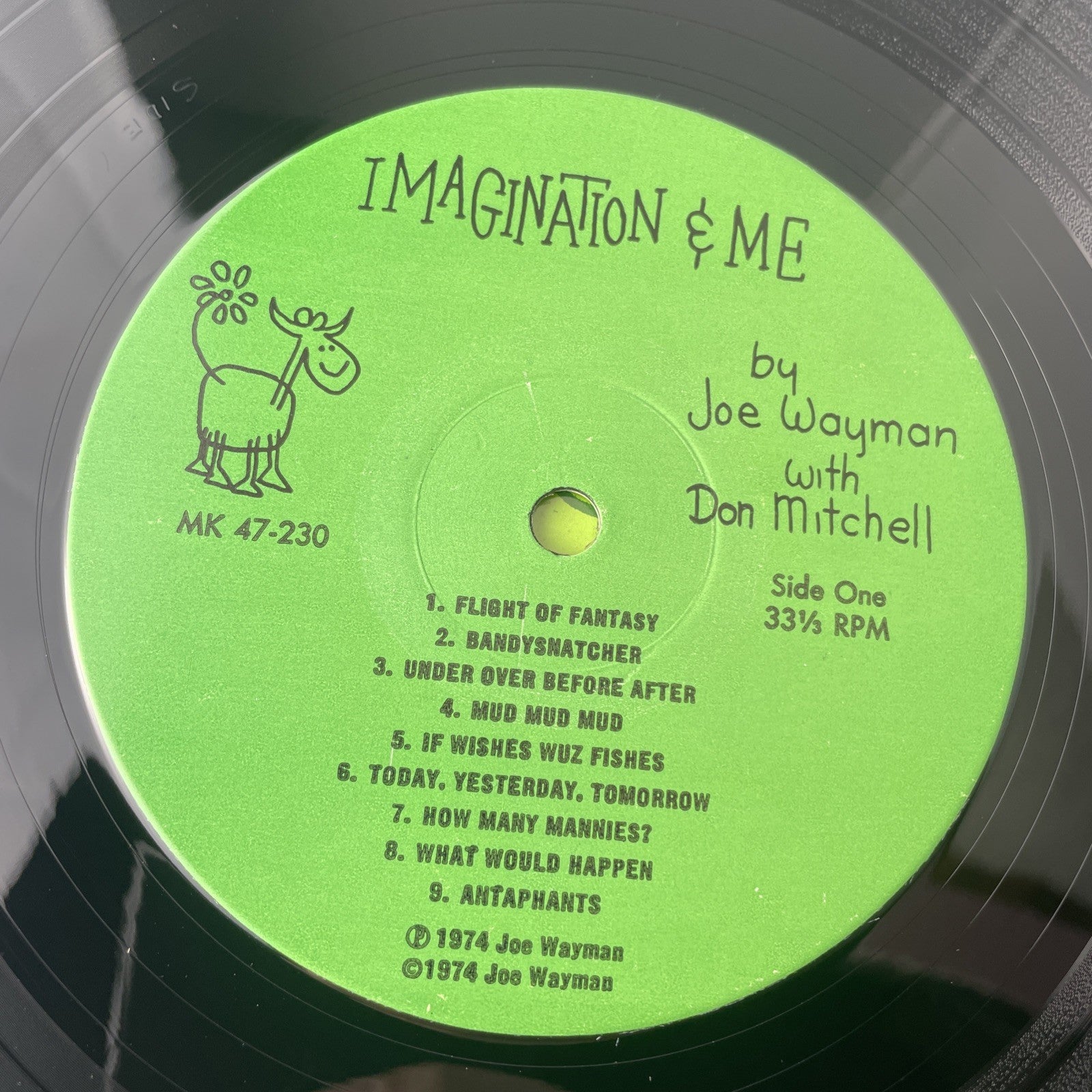 Joe Wayman With Don Mitchell  Imagination & Me  Good Apple  MK 47-230  VG+