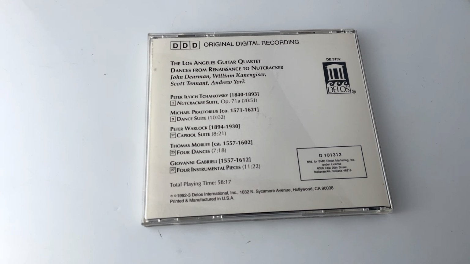 L.A. Guitar Quartet - Dances From Renaissance To Nutcracker CD 1993 Classical
