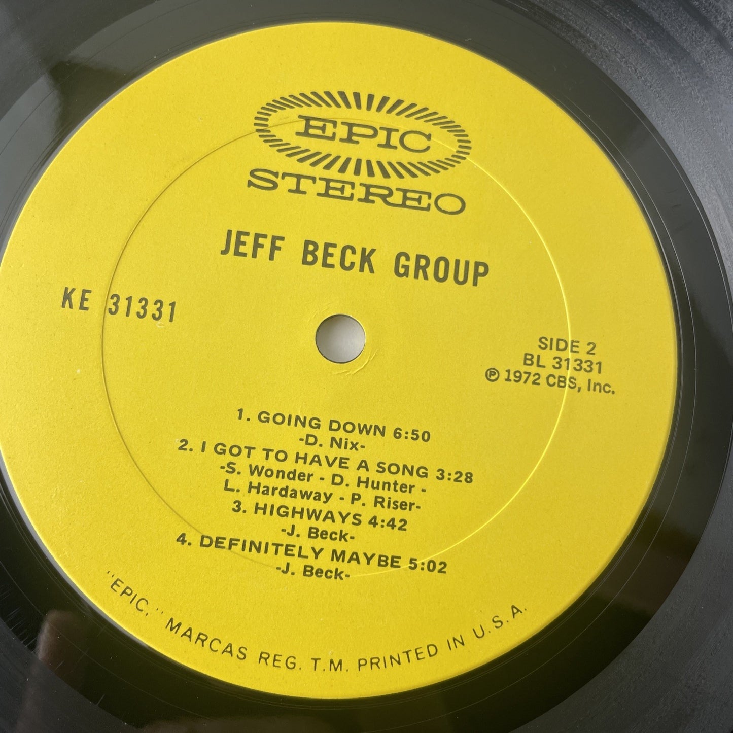 Jeff Beck - The Jeff Beck Group - EX/EX 1972 Blues Rock Epic KE-31331 1ST Press