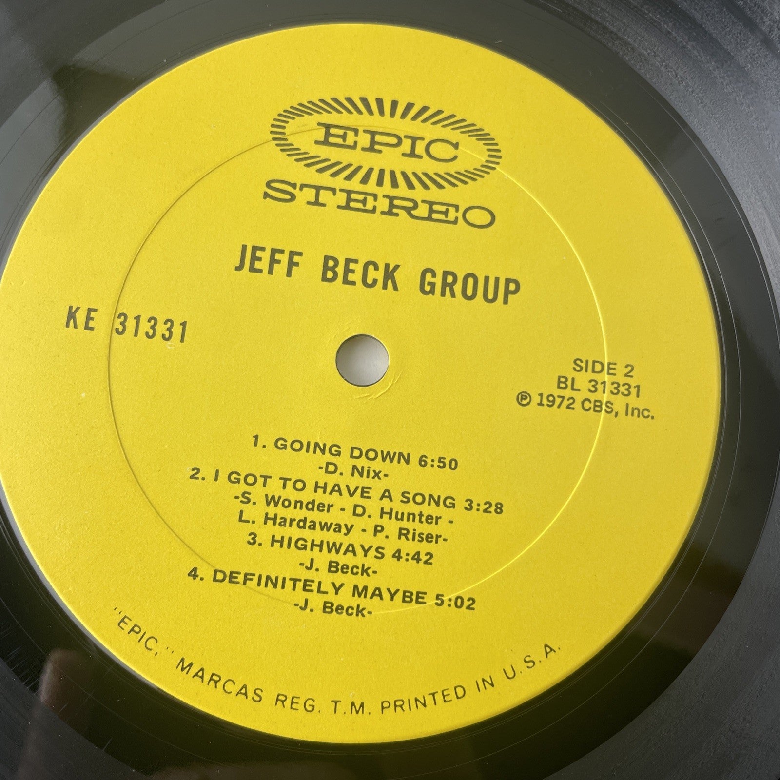 Jeff Beck - The Jeff Beck Group - EX/EX 1972 Blues Rock Epic KE-31331 1ST Press