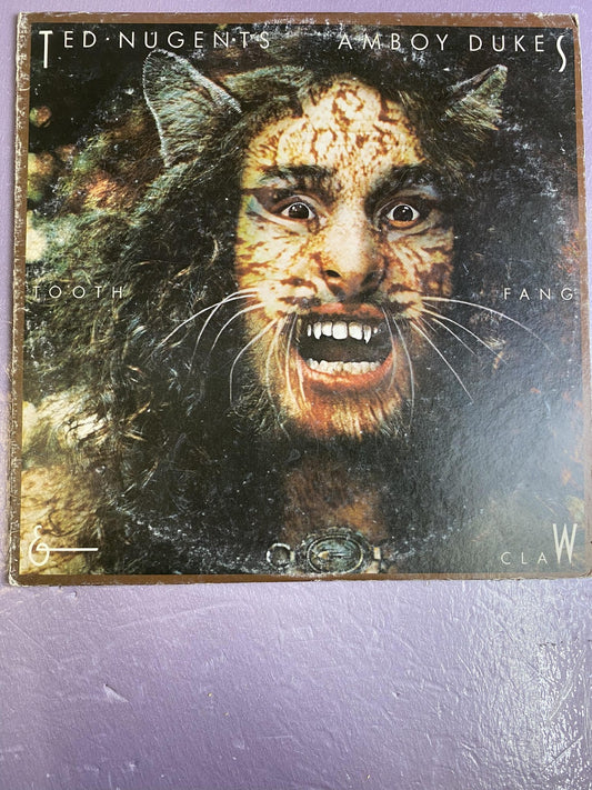 Vintage Ted Nugent's Amboy Dukes Tooth Fang & Claw Vinyl LP 1974 DiscReet Rock