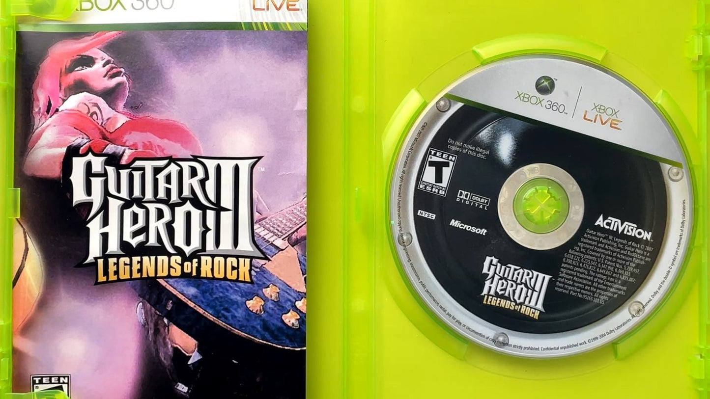 Guitar Hero III Legends of Rock Xbox 360 Video Game Multiplayer CIB