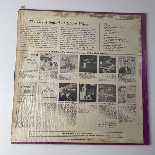 The Best of GLENN MILLER & His Orchestra 1965 Vinyl LP (RCA LSP 3377) G+ Jazz