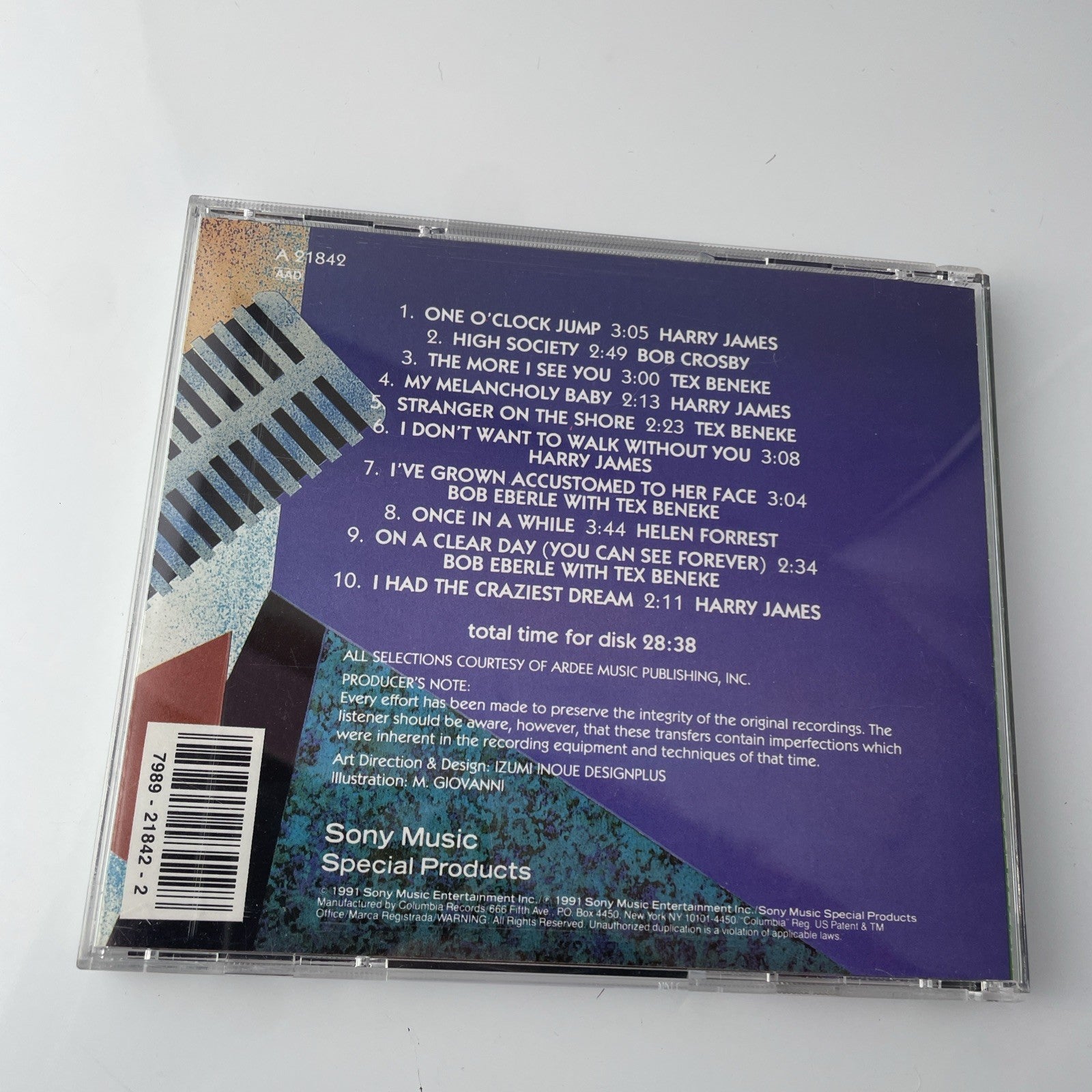 Fabulous Songs Stylists -Harry James, Bob Crosby, Tex Beneke , Bob Eberle CD