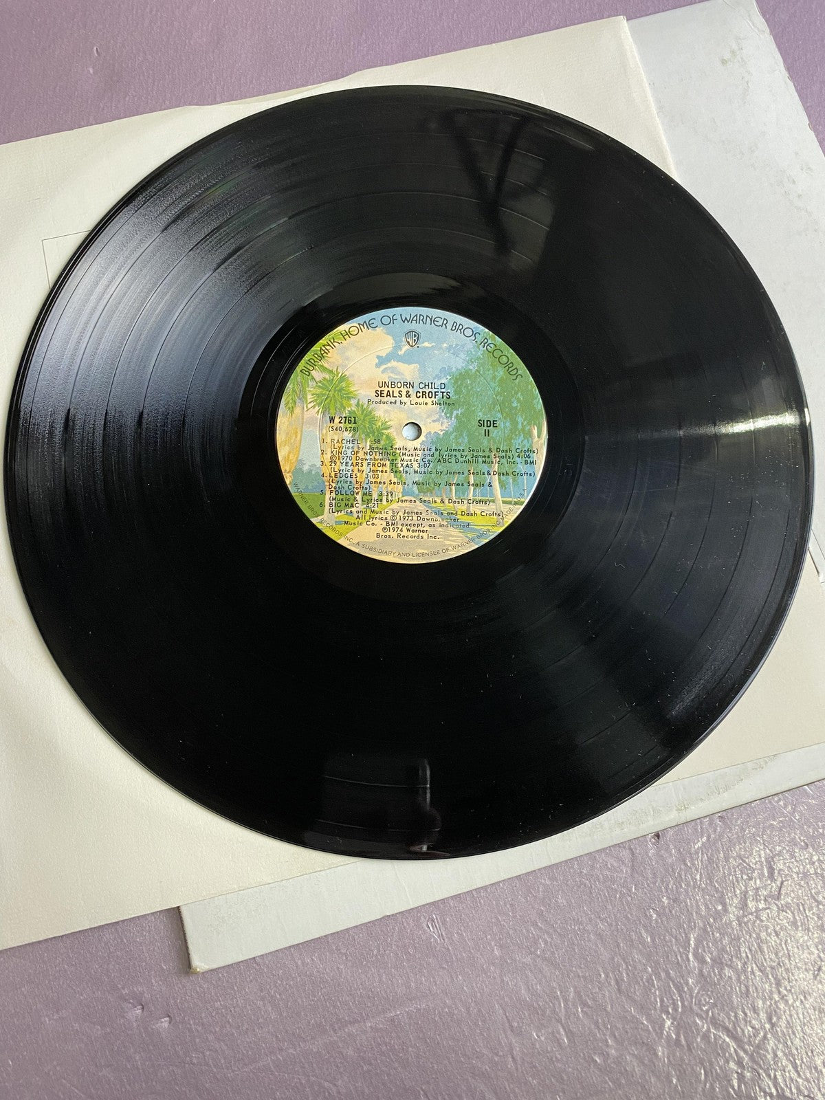 Vintage Seals & Crofts Unborn Child 12" Vinyl LP 1974 Warner Soft Folk Rock