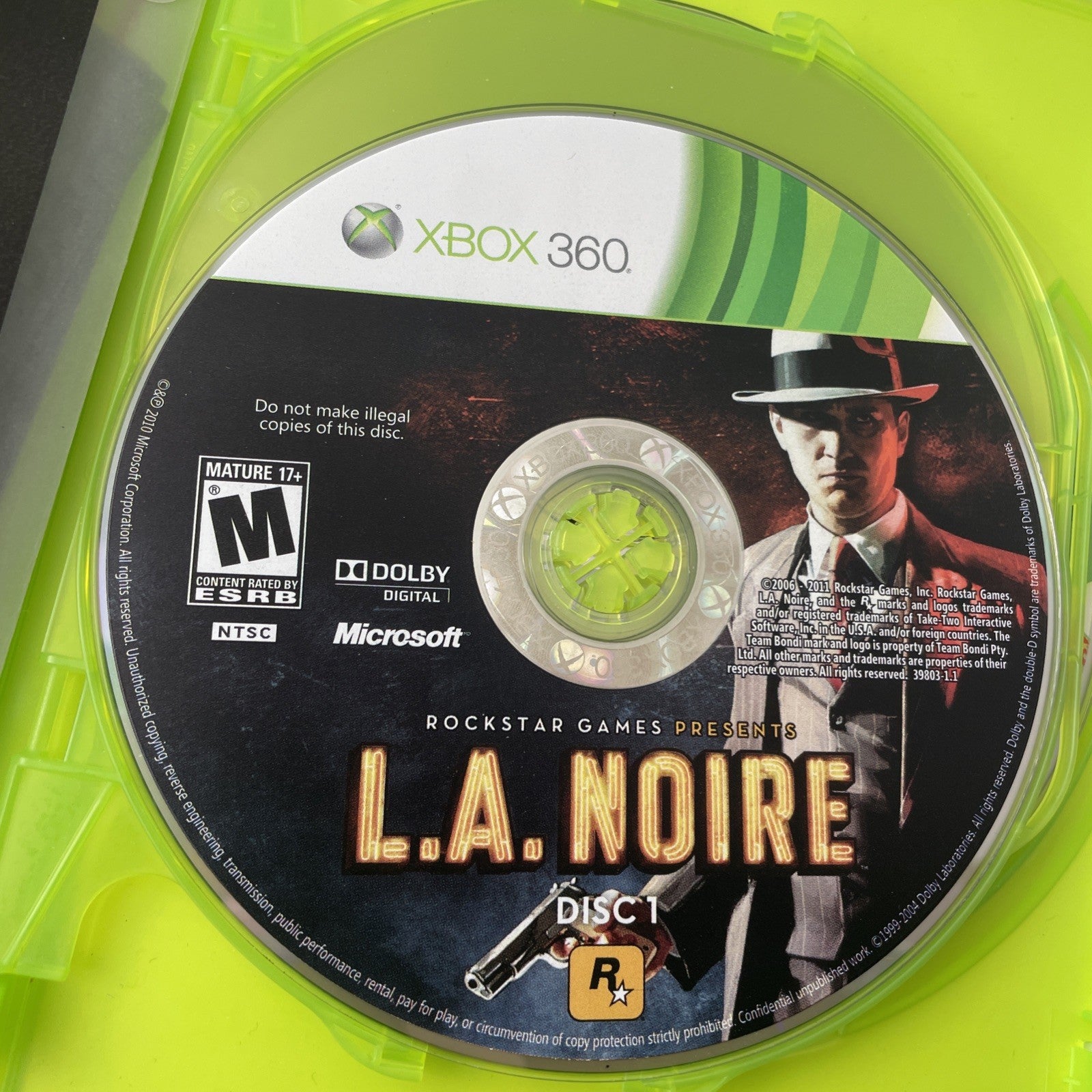 L.A. Noire (Xbox 360) White Label CIB COMPLETE & TESTED