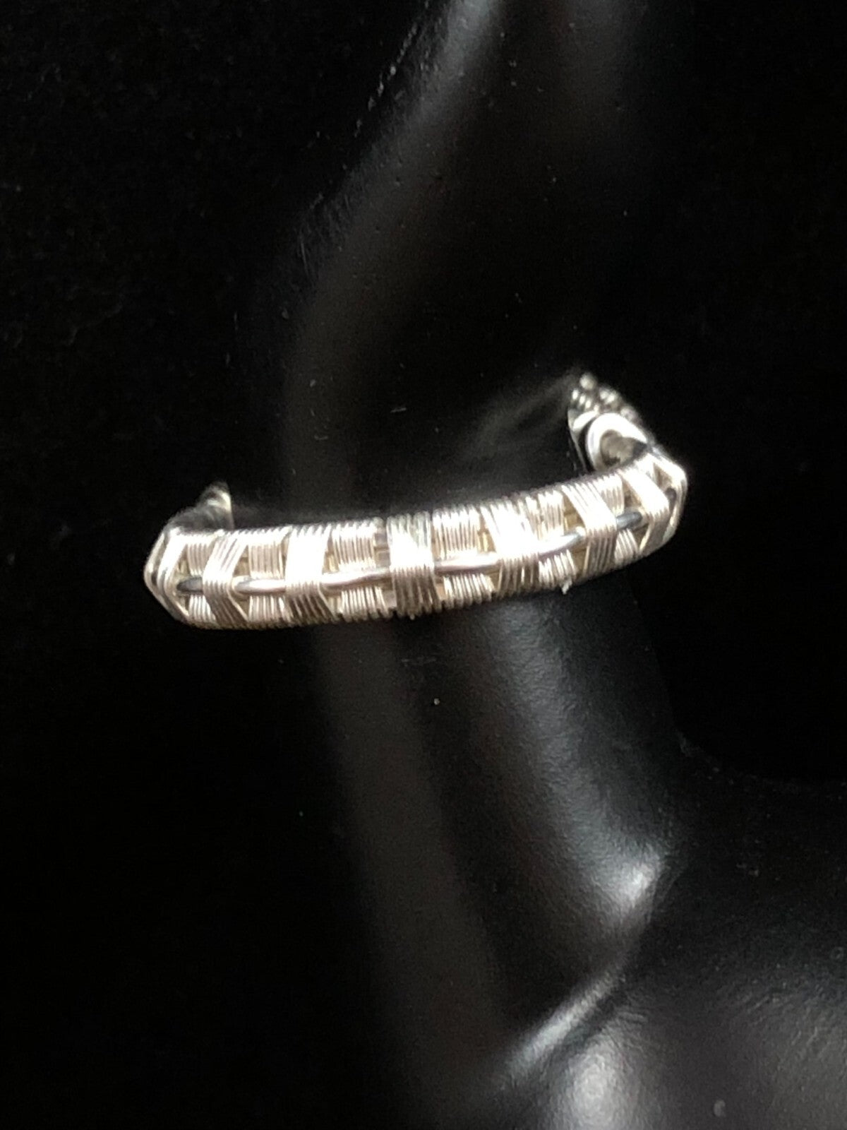 Sunstone Gemstone Ring in .999 Fine Silver Polished Wire Wrap size 7.5