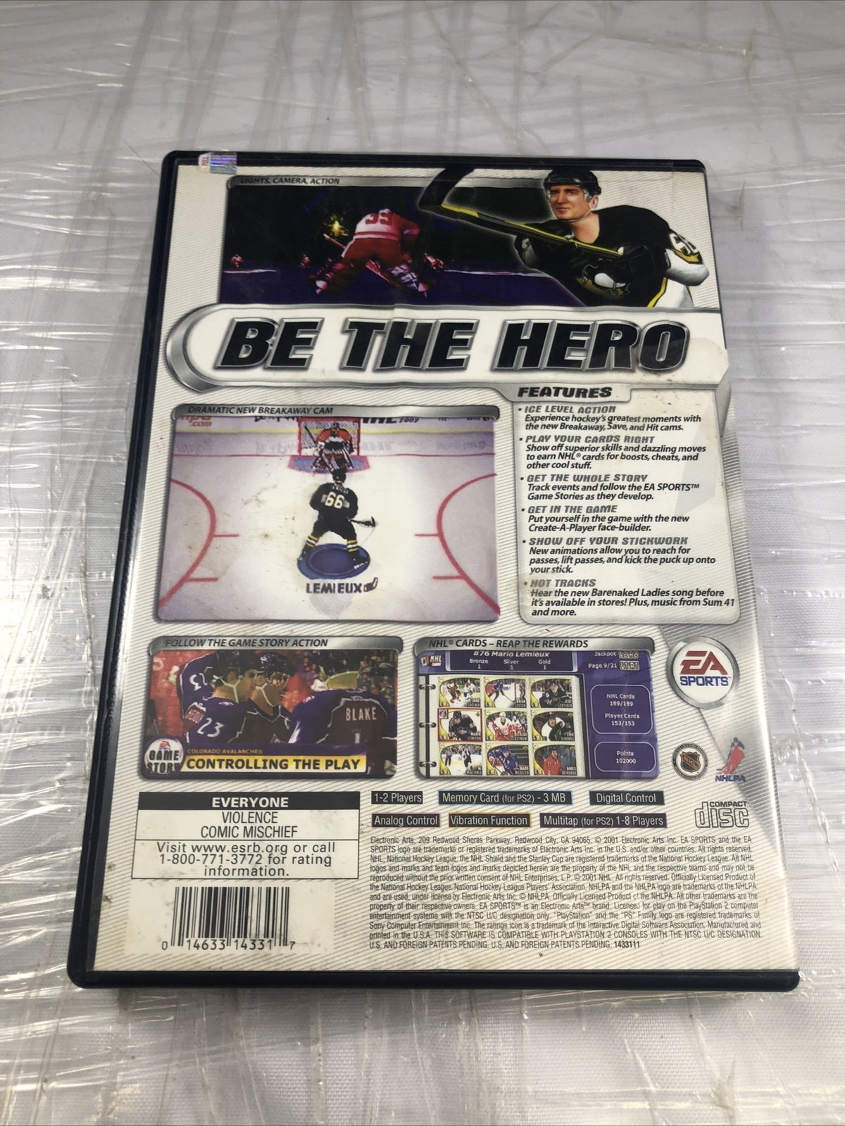 NHL 2002 PlayStation 2 PS2 Complete In Box CIB See Pics Outside Box Damaged
