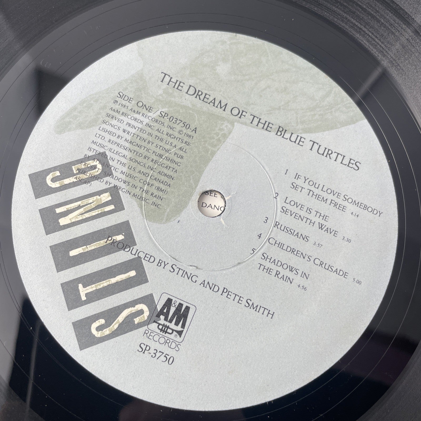 Sting - Dream Of The Blue Turtles LP 1985 A&M Records Pop VG+ / VG Condition