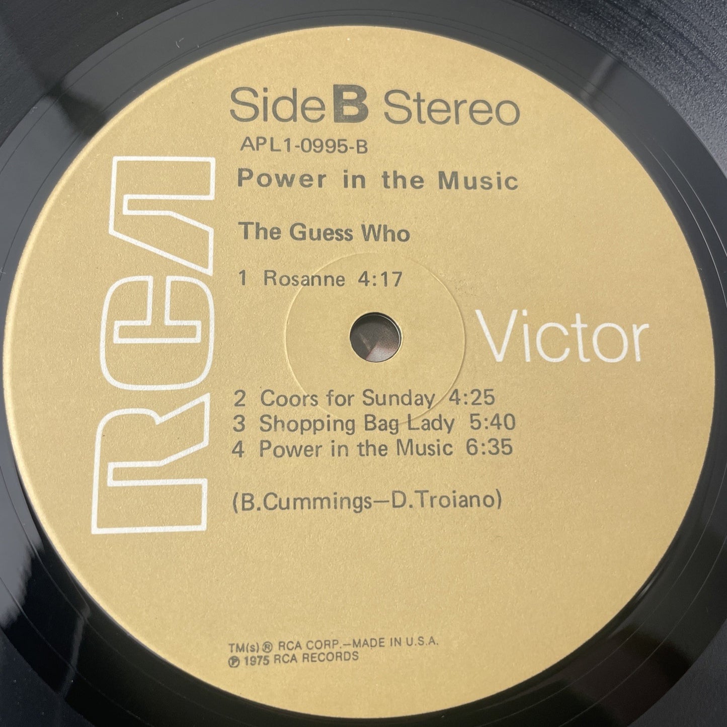 The Guess Who~Power in the Music~NM~DIE-CUT~INNER~70s Hard Rock Pop LP~FAST SHIP