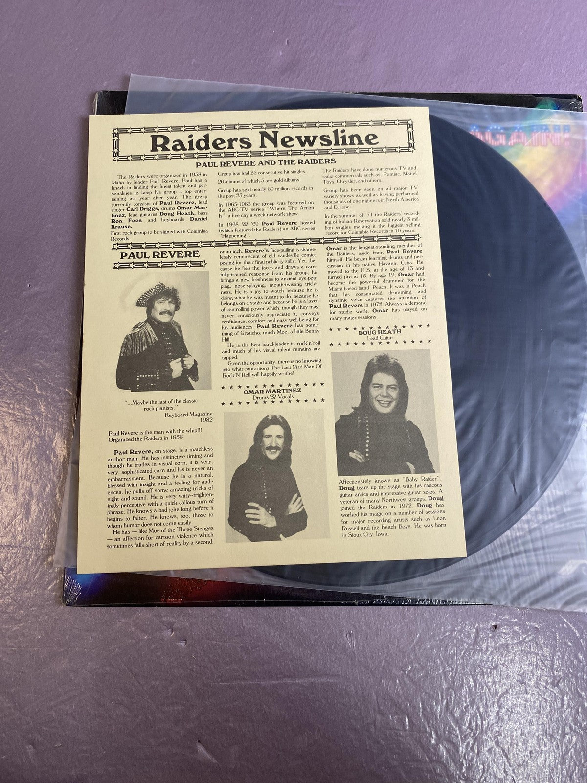 Vintage Paul Revere & The Raiders Paul Revere Rides Again Vinyl LP 1983 Hitbound