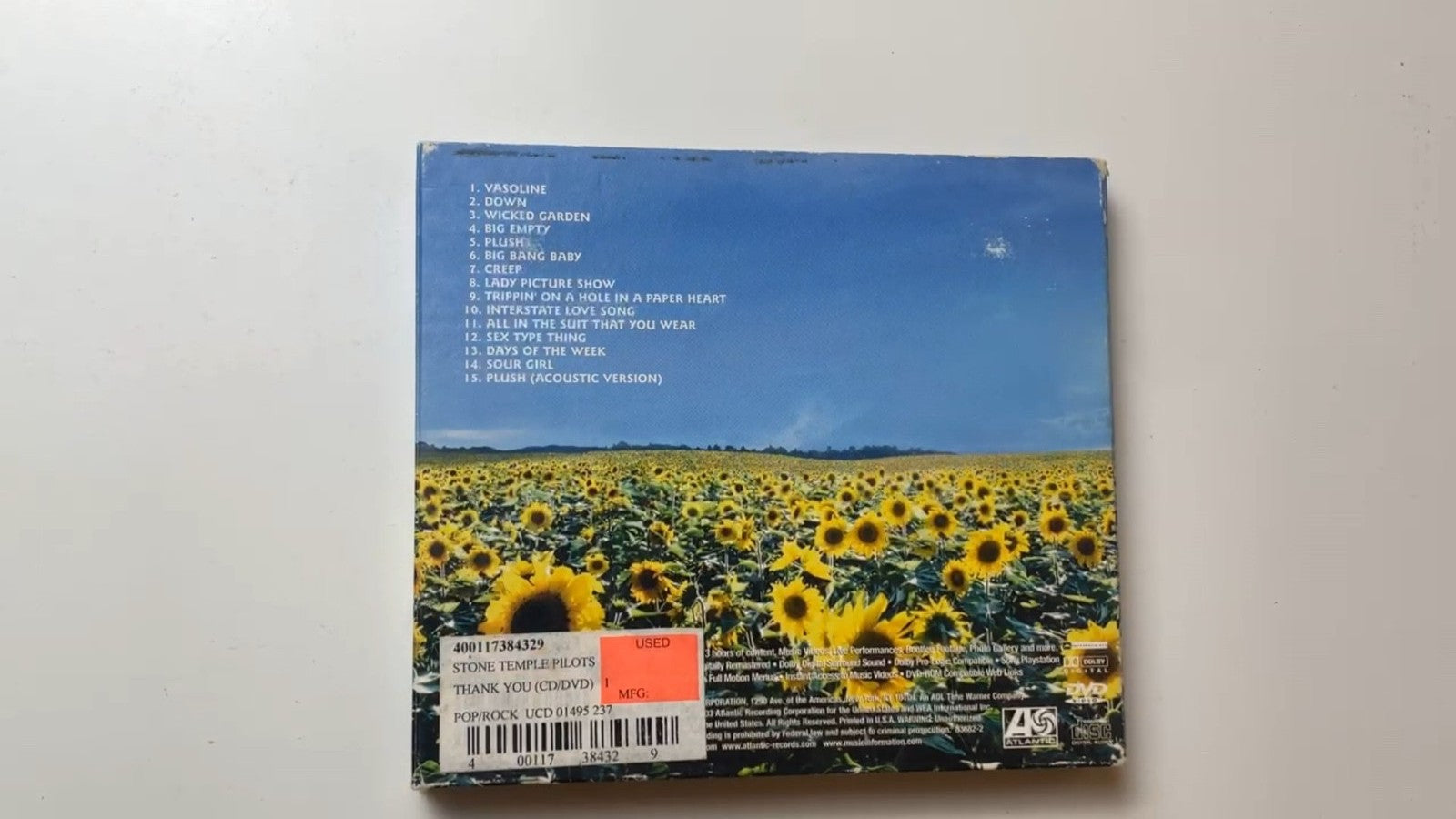 Stone Temple Pilots - Thank You CD DVD 2003 Alternative Rock Atlantic