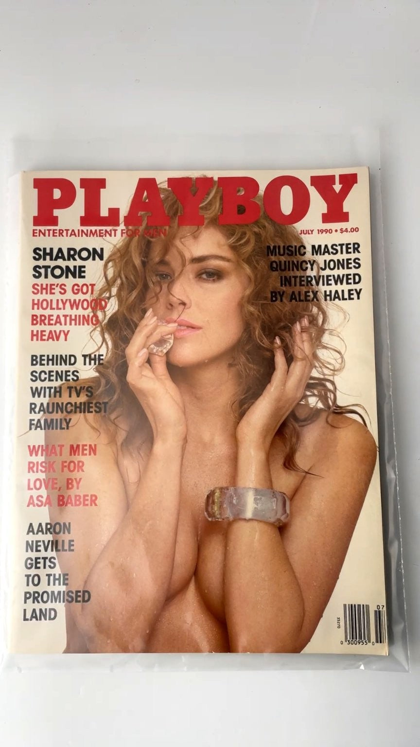 Playboy July 1990 Sharon Stone Cover Quincy Jones Interview