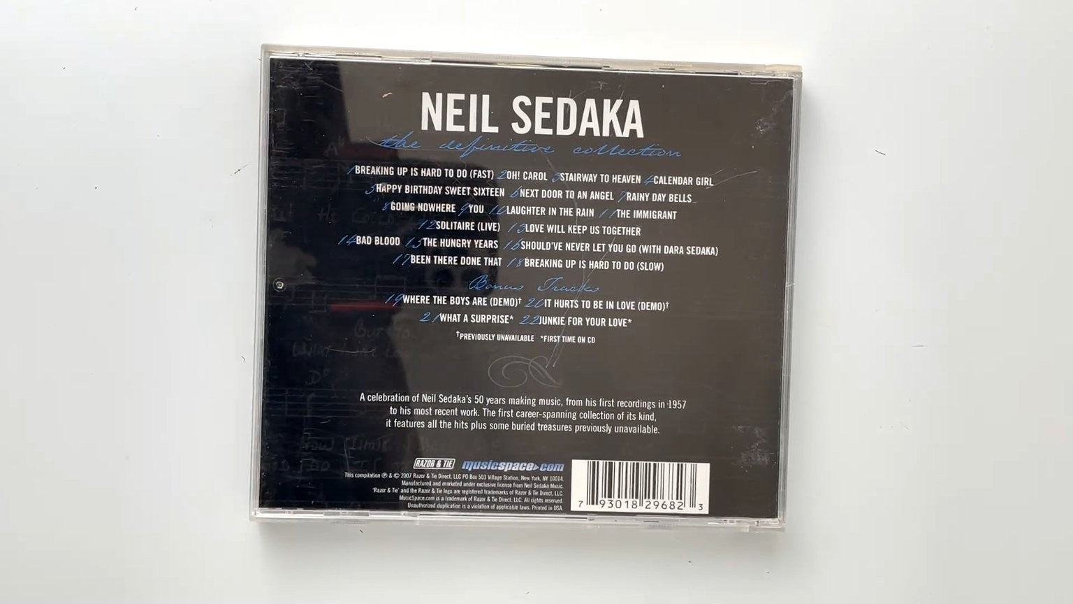 Neil Sedaka - The Definitive Collection CD 2007 Pop Razor & Tie