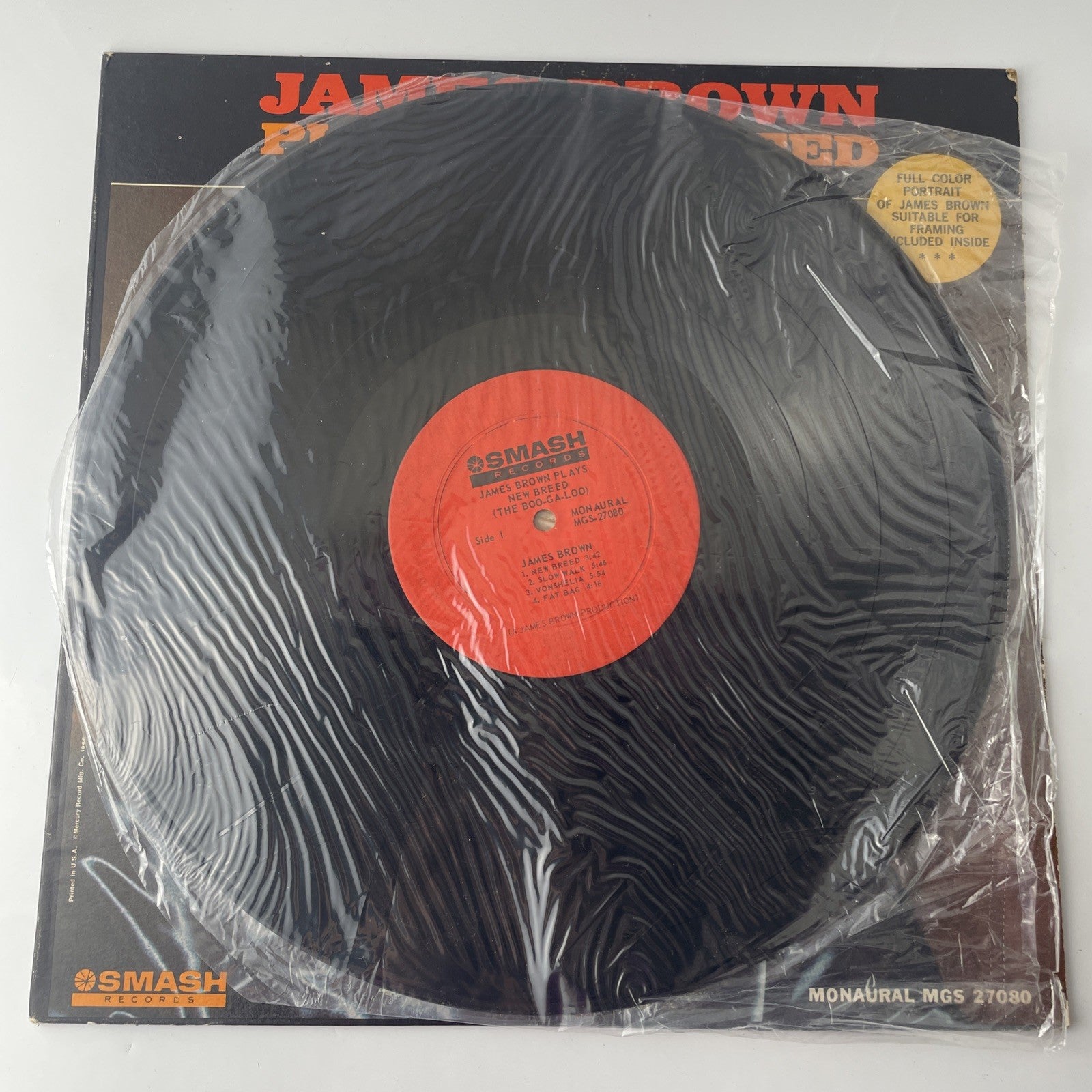 James Brown (LP) - "Plays New Breed" (1966) - Smash (MGS 27080) - G+ to VG