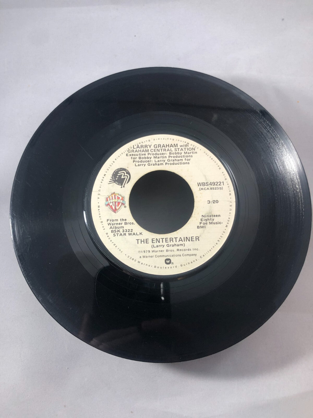 Larry Graham 45 RPM Record WARNER One In A Million You / When We Get Married G