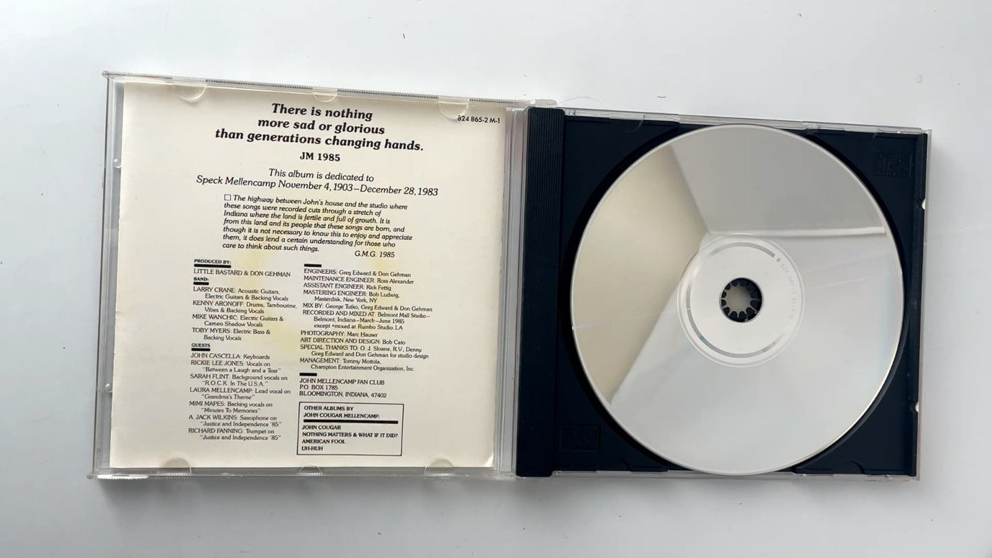 John Cougar Mellencamp - Scarecrow CD 1985 Riva Rock Mercury PolyGram