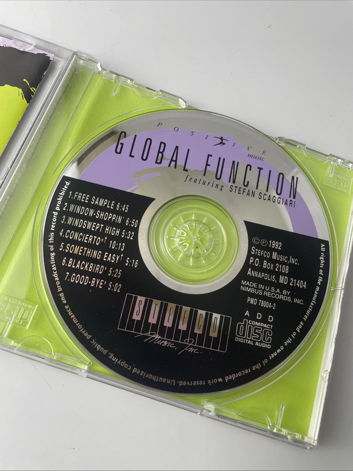 Global Function by Stefan Scaggiari (CD, Apr-2005, Positive Music) Rare