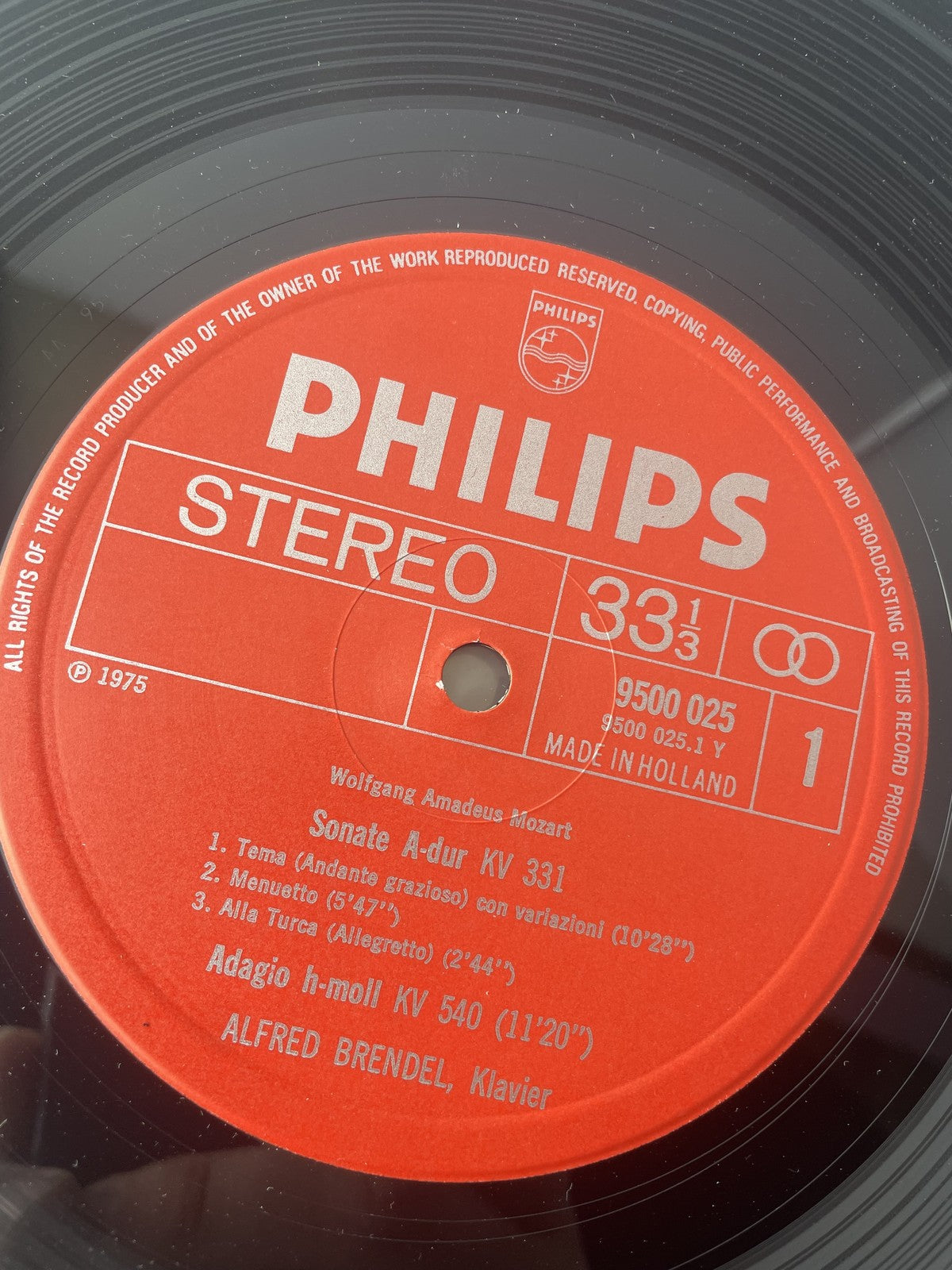 Vintage 1975 Mozart Piano Sonatas K.331 K.333 Adagio K.540 Alfred Brendel Vinyl