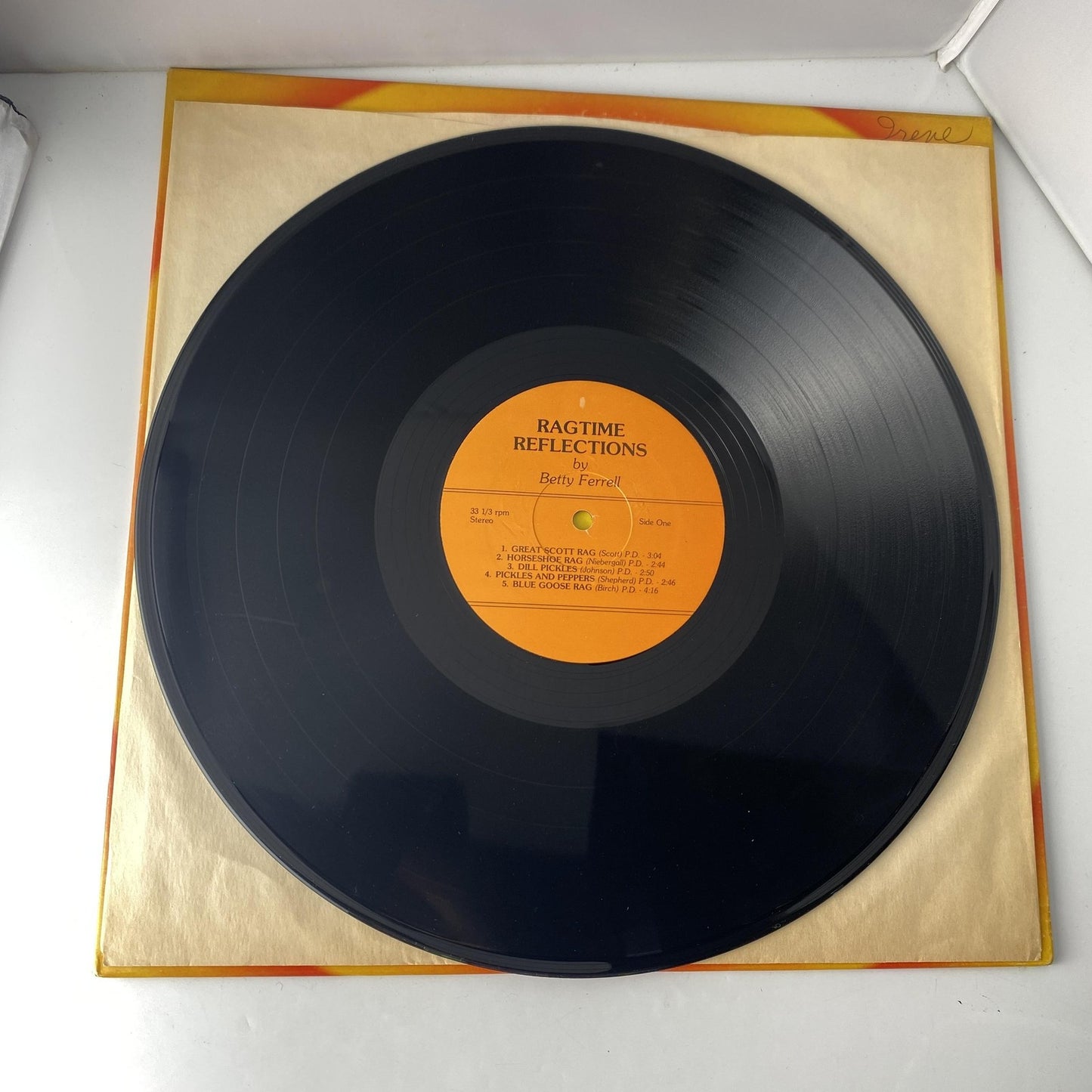 Vintage Betty Ferrell Ragtime Reflections 12" Black Vinyl LP Ragtime Jazz Piano