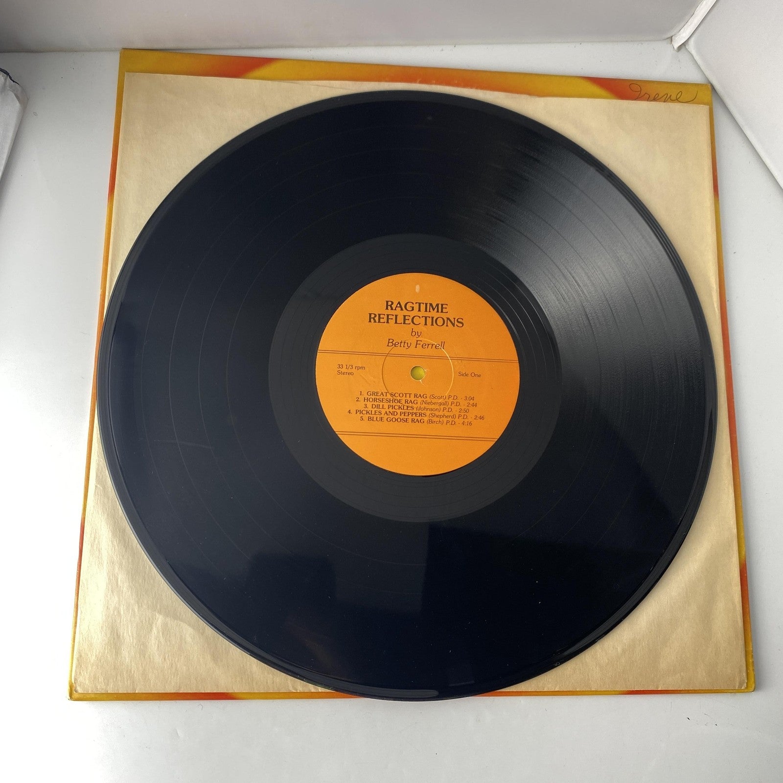 Vintage Betty Ferrell Ragtime Reflections 12" Black Vinyl LP Ragtime Jazz Piano