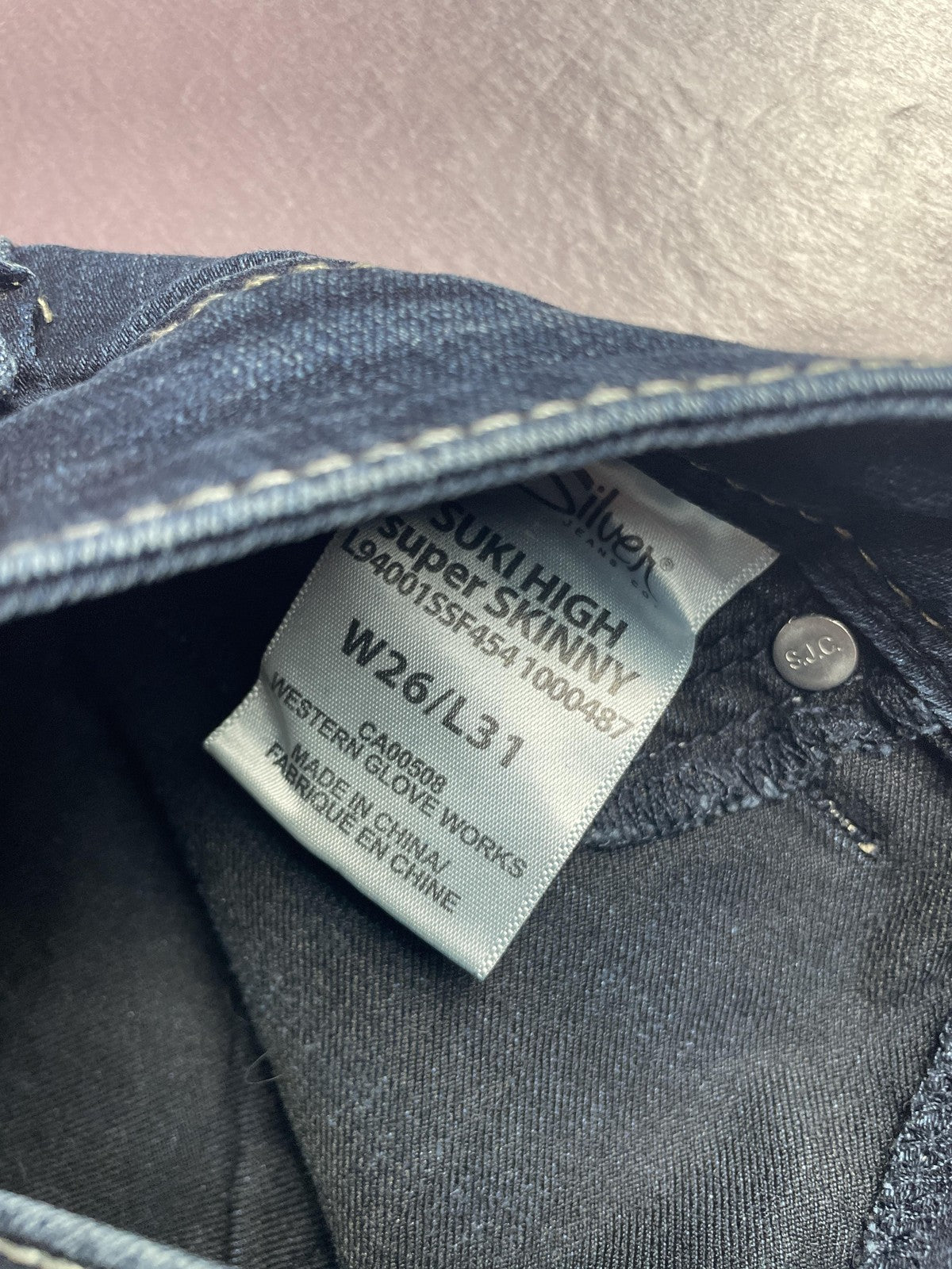 Silver Jeans Co Jeans Womens 26 Blue Suki High Super Skinny Dark Wash Stretch