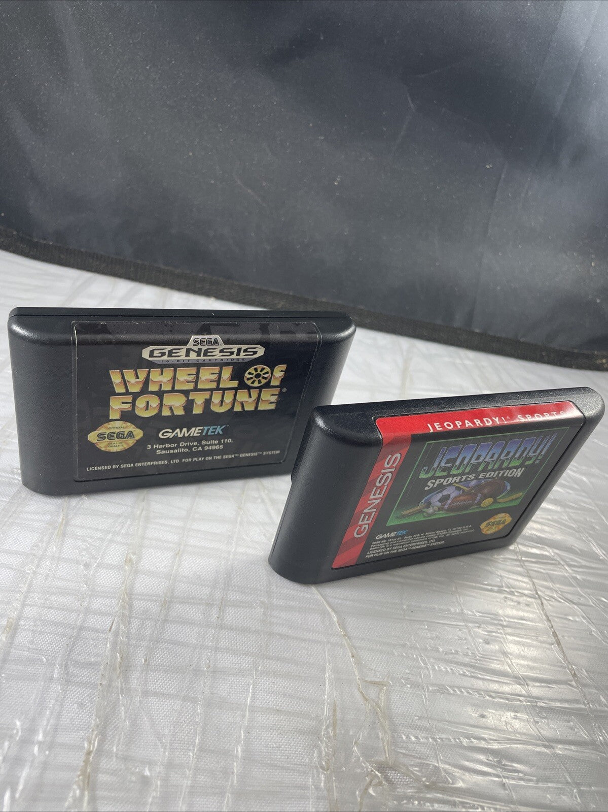 Wheel Of Fortune & Jeopardy Sports 90s Game Show Sega Genesis Tested Lot Of 2