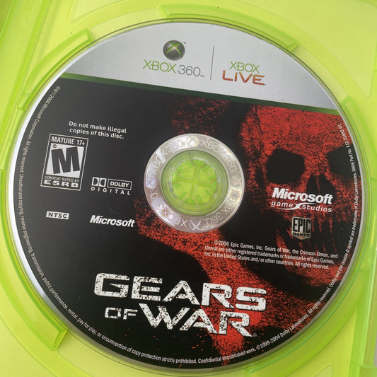 Gears of War (Xbox 360) Very Good DISC In Gamestop Replacement Case