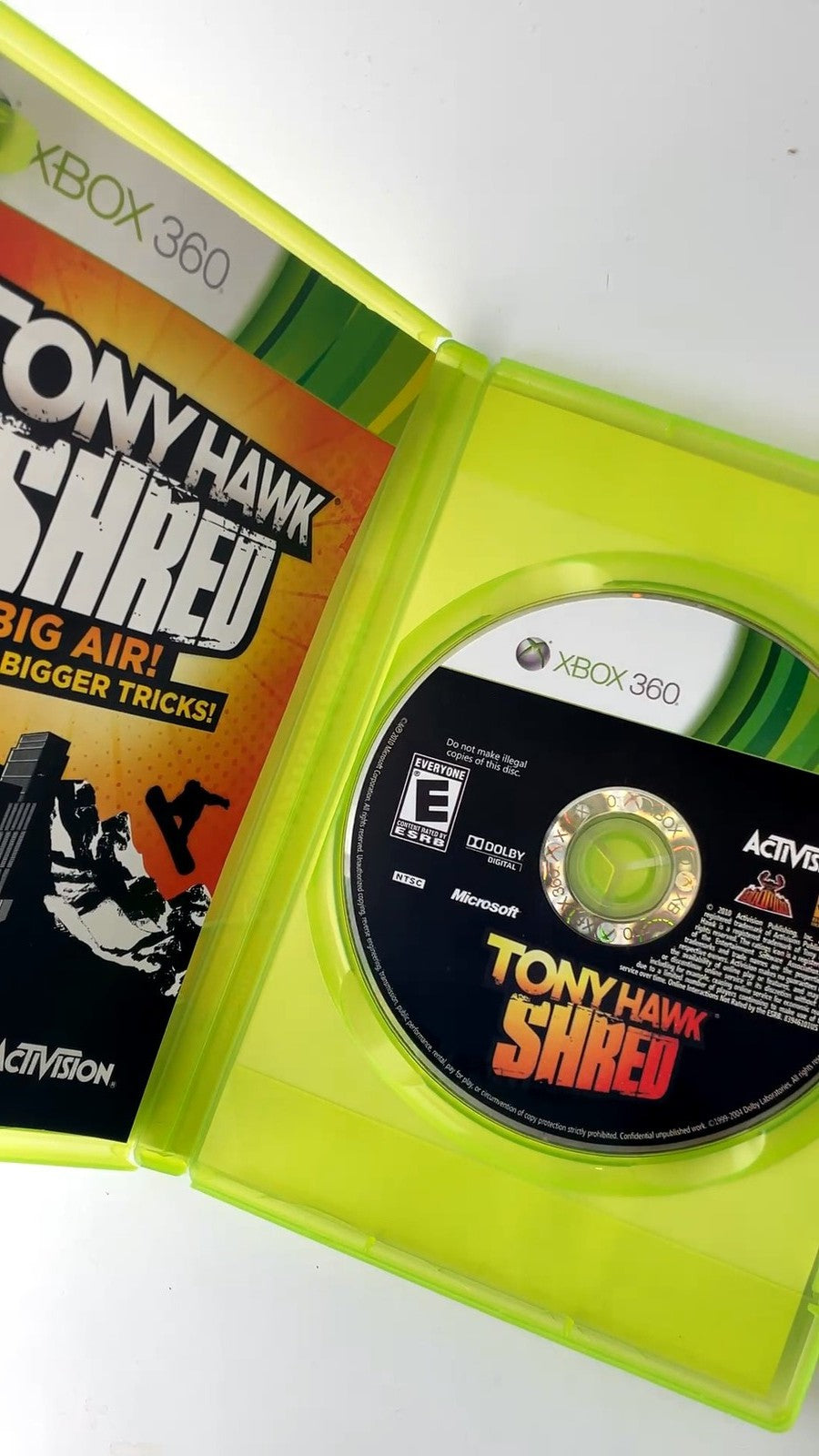 Tony Hawk Shred Xbox 360 Video Game Big Air Bigger Tricks