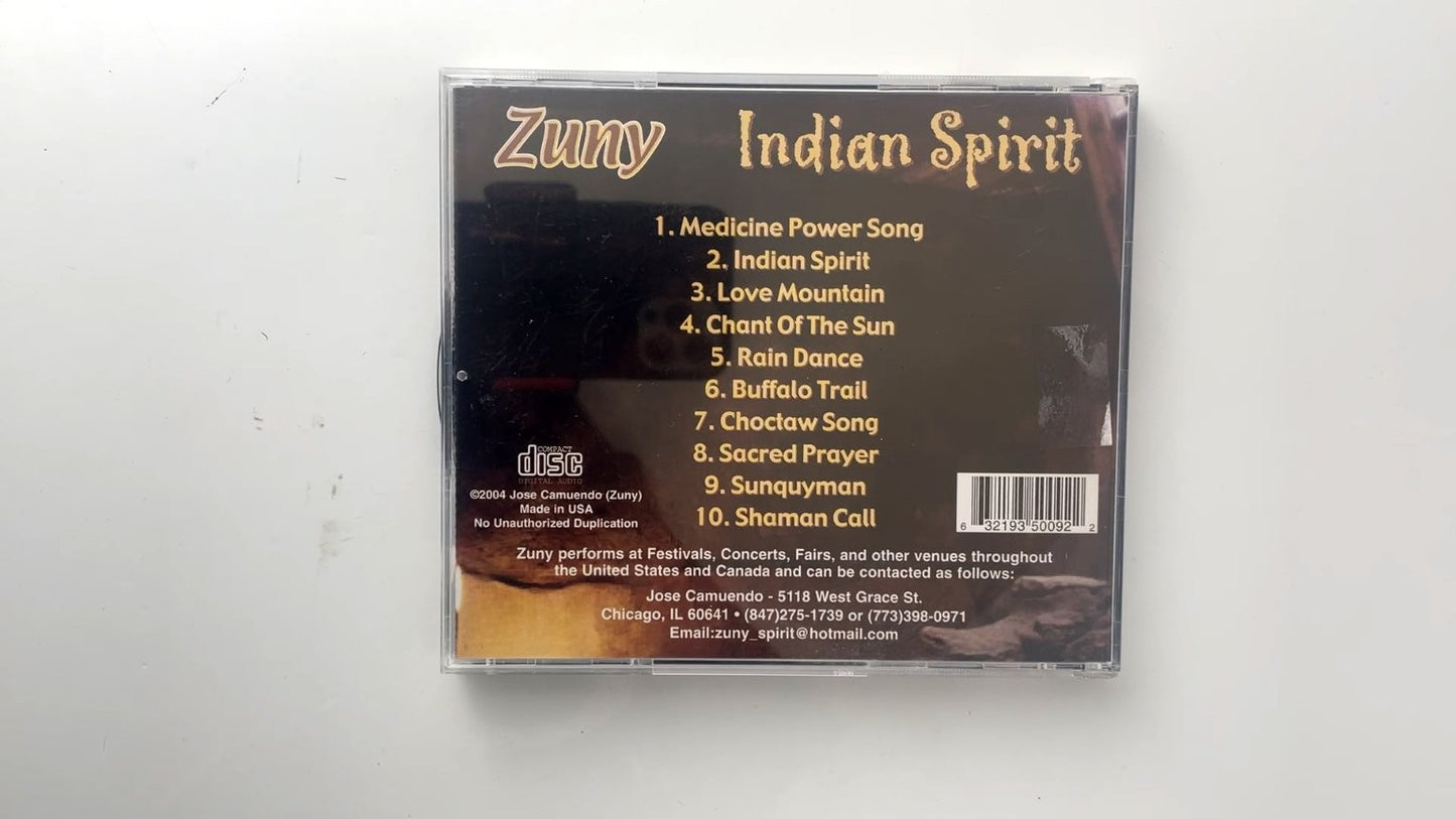 Zuny - Indian Spirit CD 2004 Native American Flute J.R. Wayra Productions
