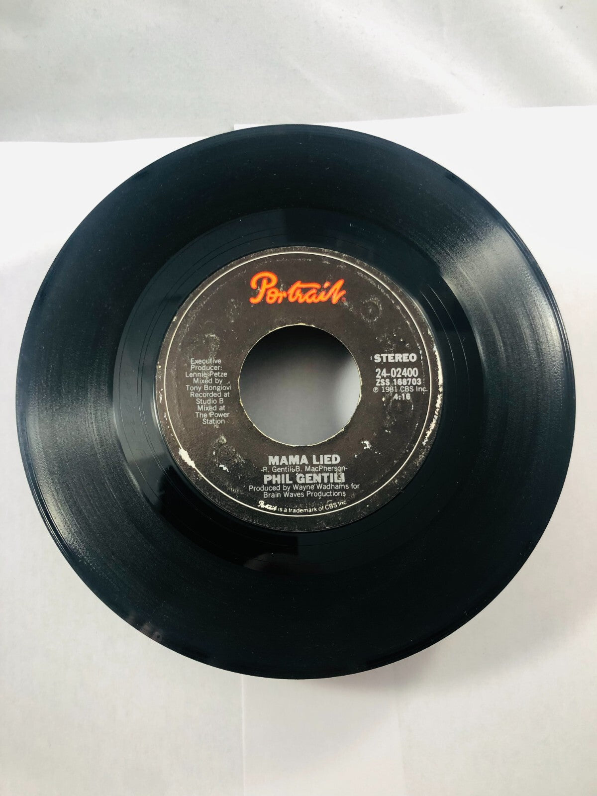 Phil Gentili - Mama Lied / It's Your Love I Need 7" VG+ Vinyl 24-02400 USA 1981