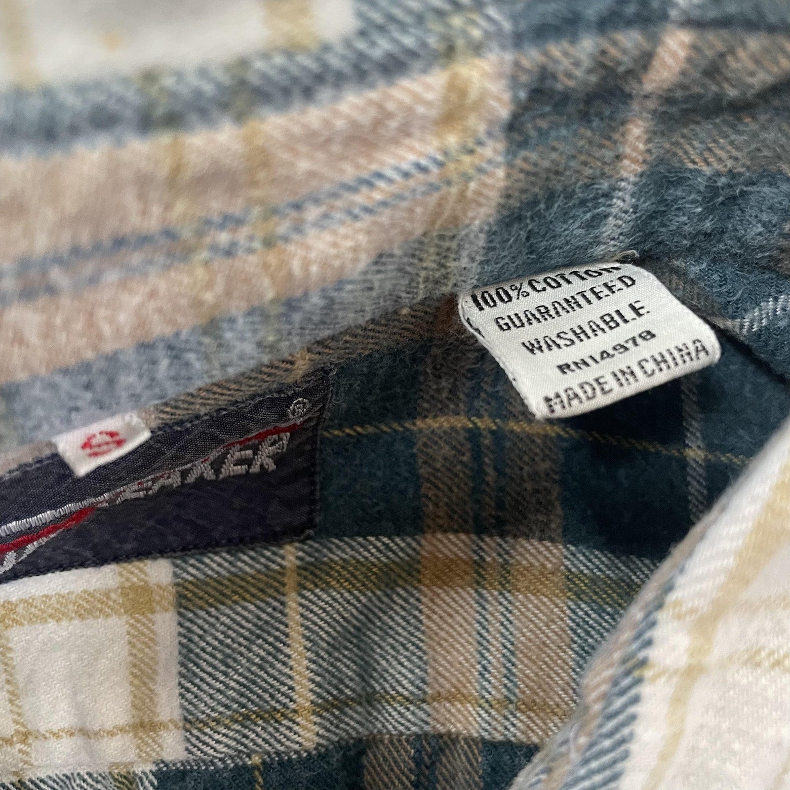 Windbreaker Shirt Mens Medium Plaid Flannel Button Up Pockets Casual