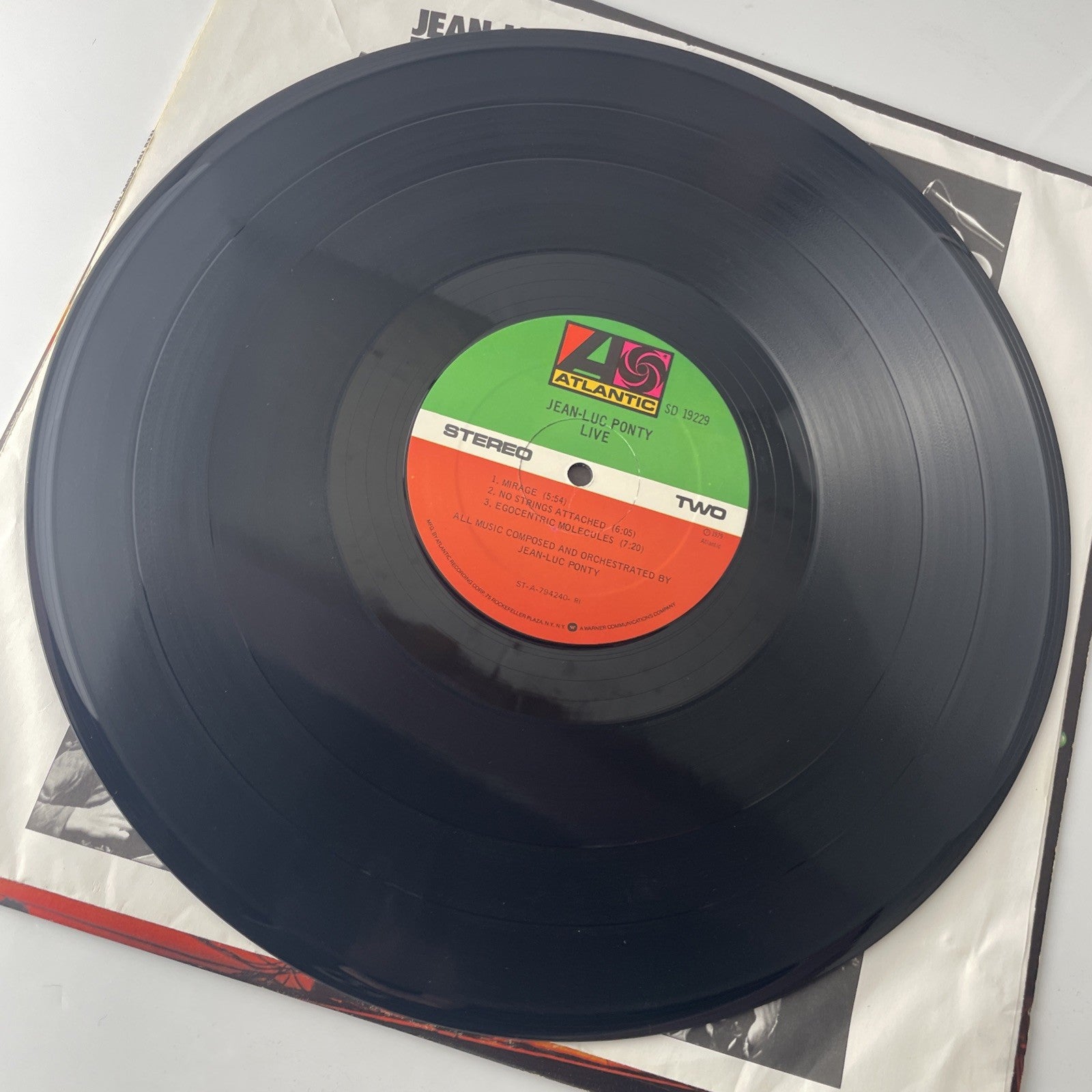 JEAN LUC PONTY Live LP Vinyl VG+ Cover VG+ Sleeve 1979 Atlantic SD19229