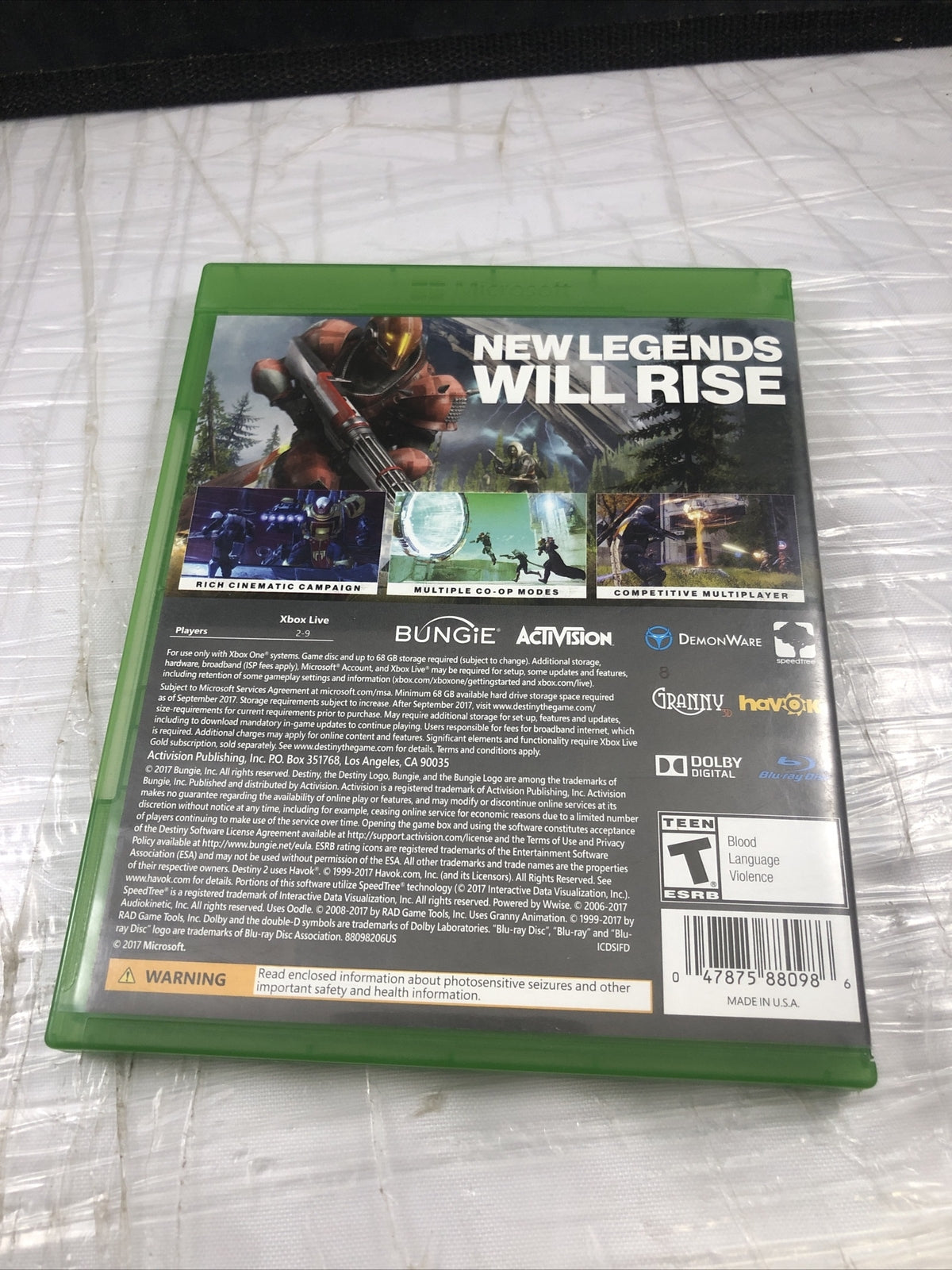 Destiny 2 - Xbox One Standard Edition Physical Copy VG CIB