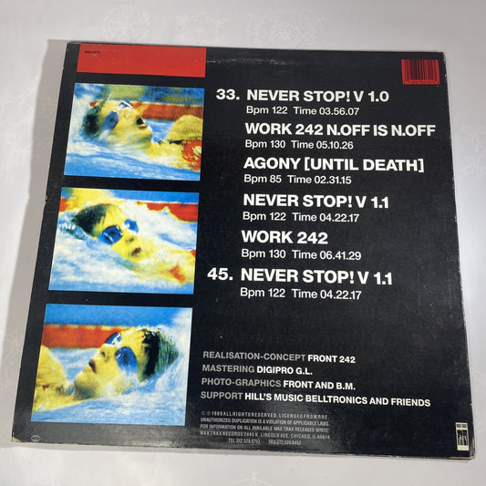 Front 242- Never Stop! CDS- 5TRK SINGLE! CLASSIC!! EBM/INDUSTRIAL! WAX TRAX!