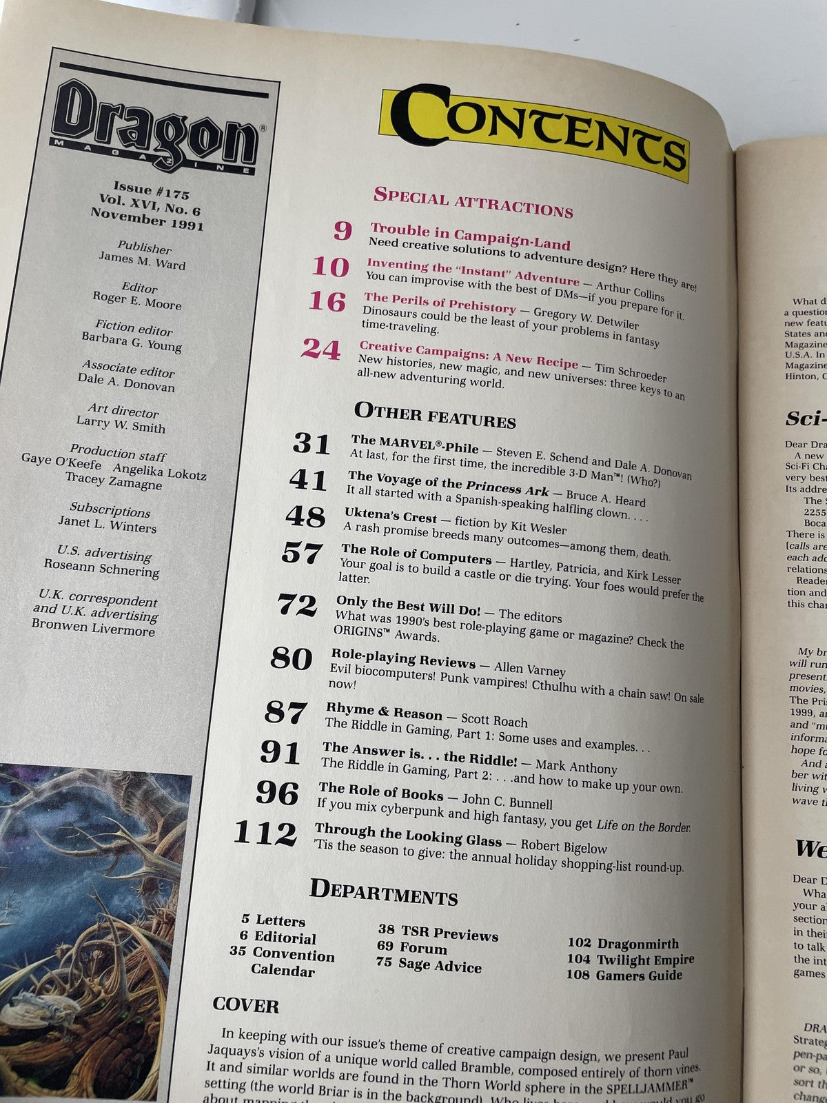 Vintage Dragon Magazine Issue 175 November 1991 TSR Dungeons & Dragons AD&D
