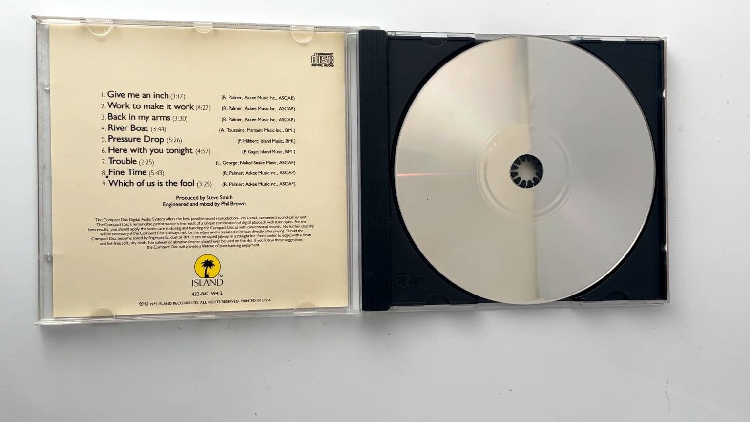 Robert Palmer - Pressure Drop CD 1975 Island Records Rock Pop