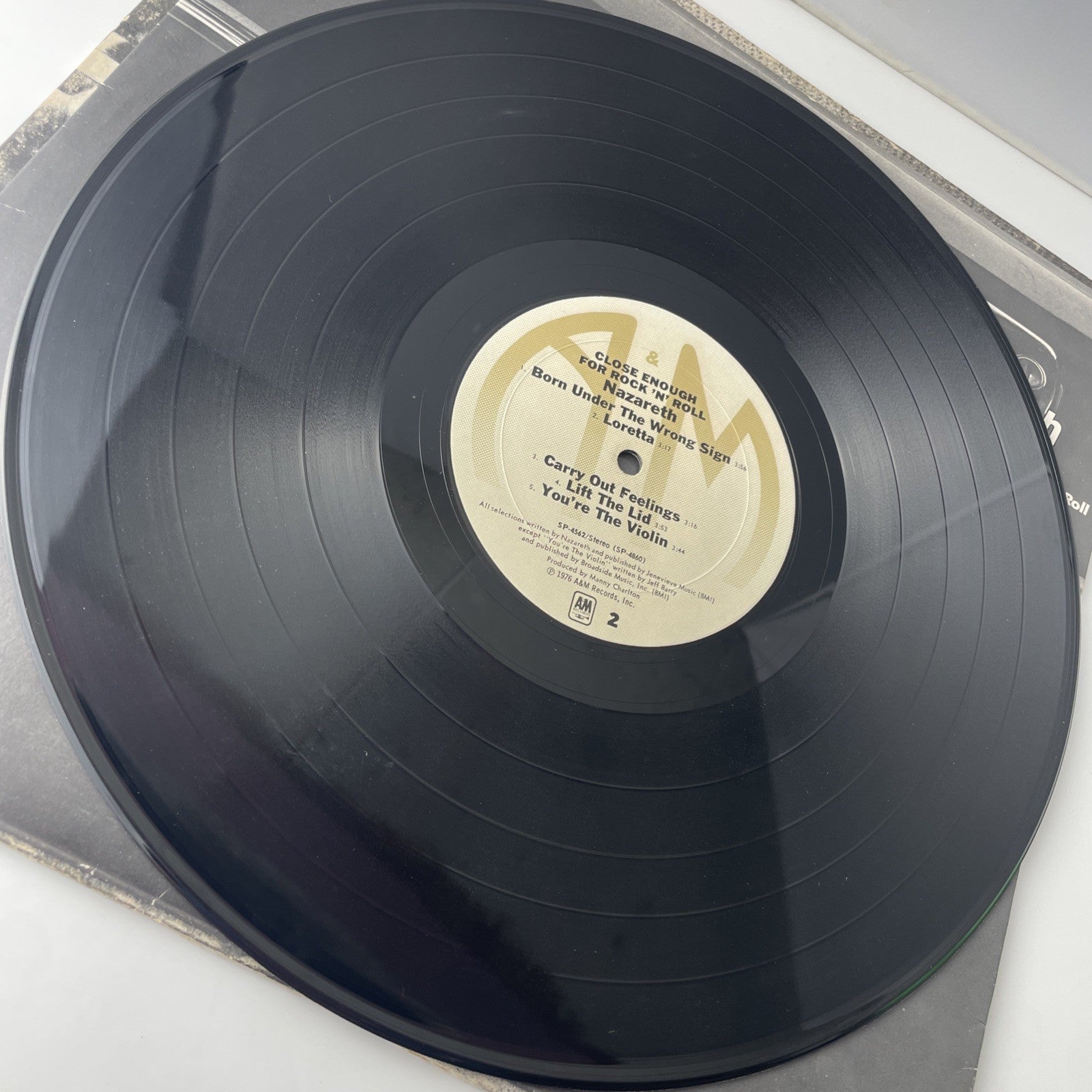 Nazareth – Close Enough For Rock 'N' Roll  A&M Records SP-4562 1976 Vinyl VG/VG
