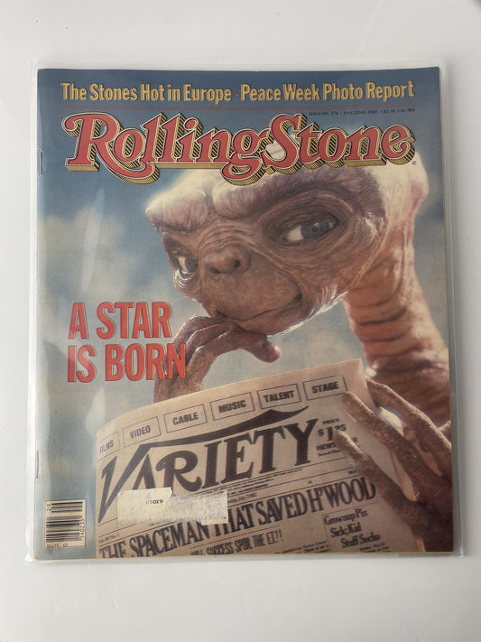 Vintage Rolling Stone Magazine Issue 374 July 22 1982 E.T. Cover A Star Is Born