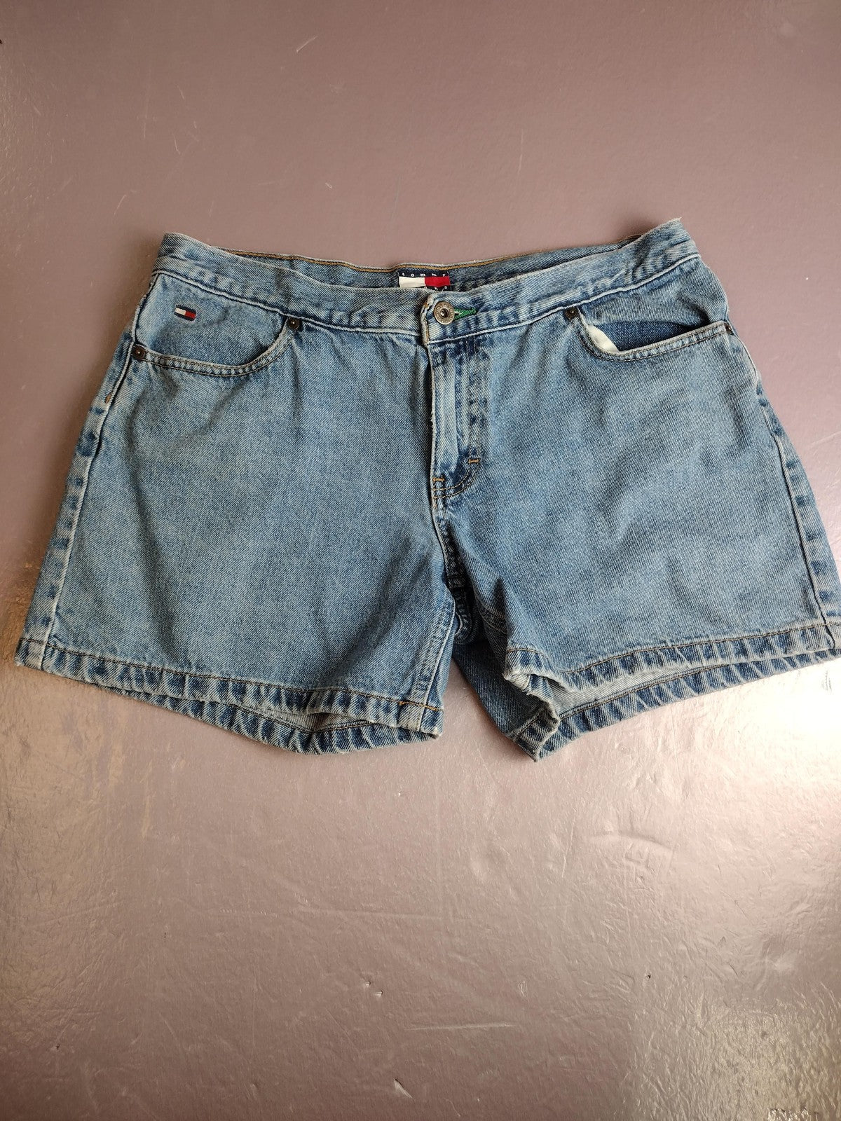 Tommy Jeans Denim Shorts Juniors 13 Blue Relaxed Fit Mom Casual Pockets